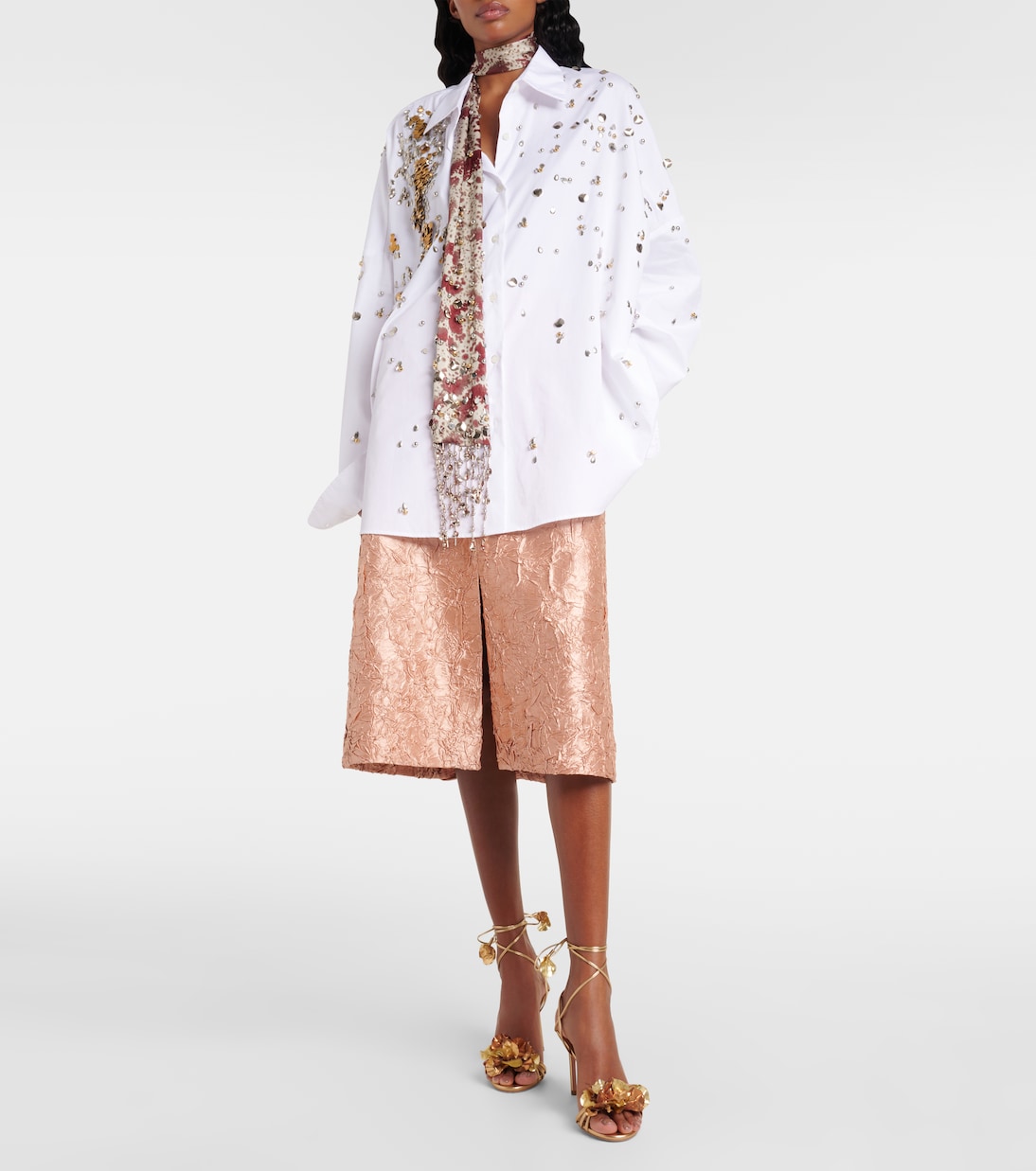 Summer Sun 85 metallic leather sandals  | Aquazzura