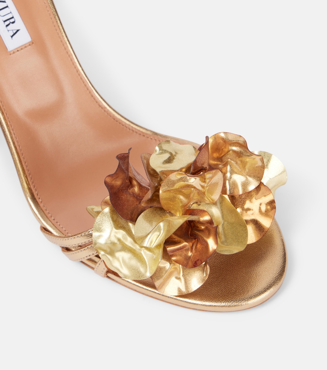 Summer Sun 85 metallic leather sandals  | Aquazzura