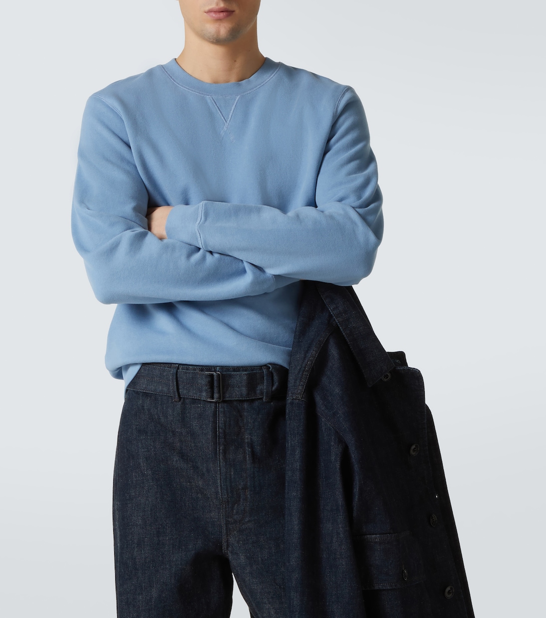 Pullover in cotone loopback | Sunspel
