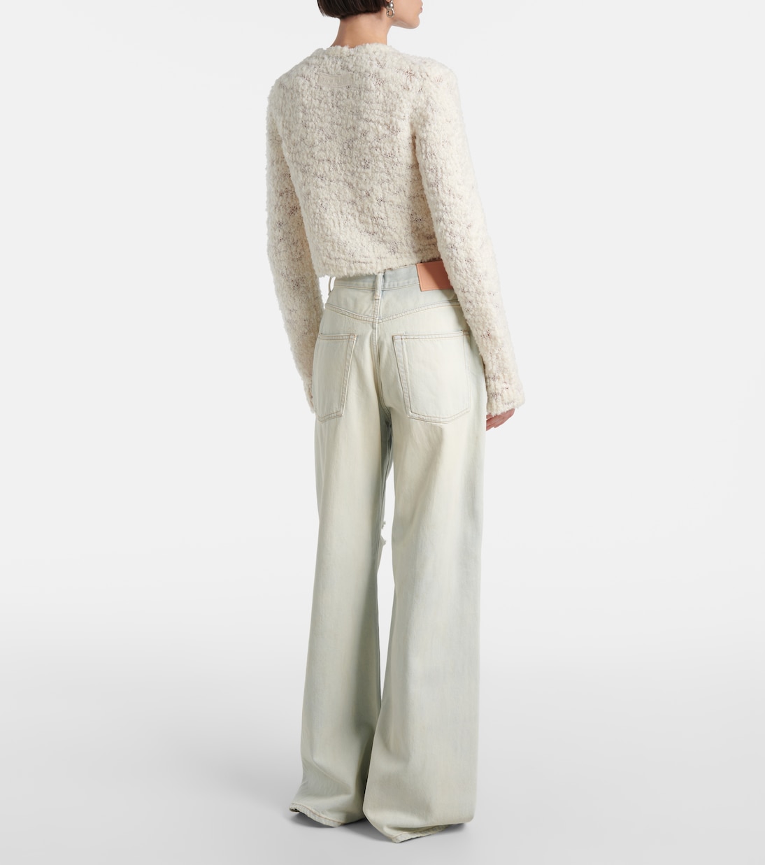 Cardigan cropped in misto lana | Acne Studios