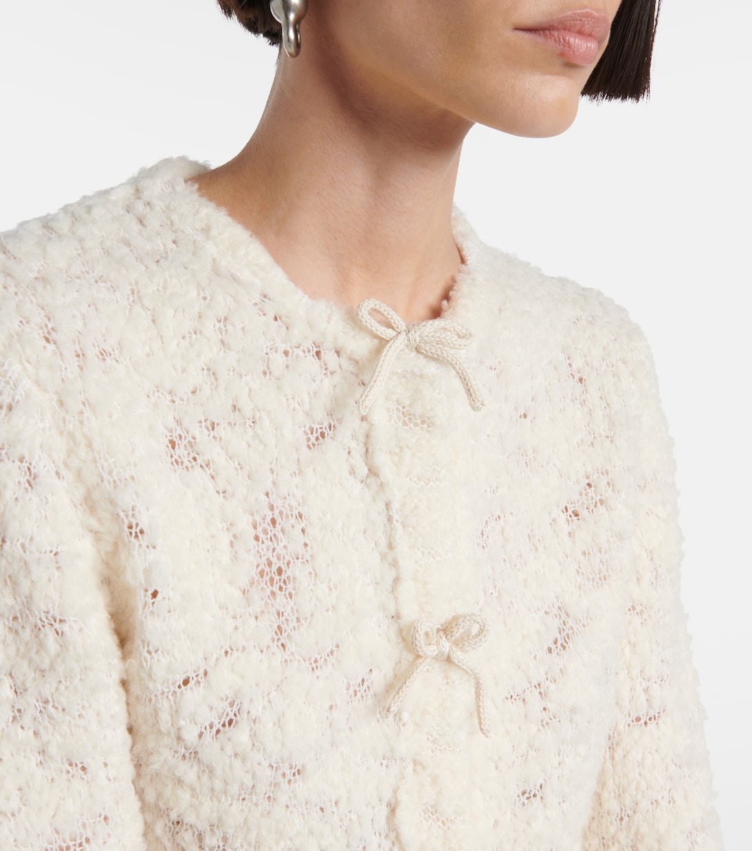 Cardigan cropped in misto lana | Acne Studios