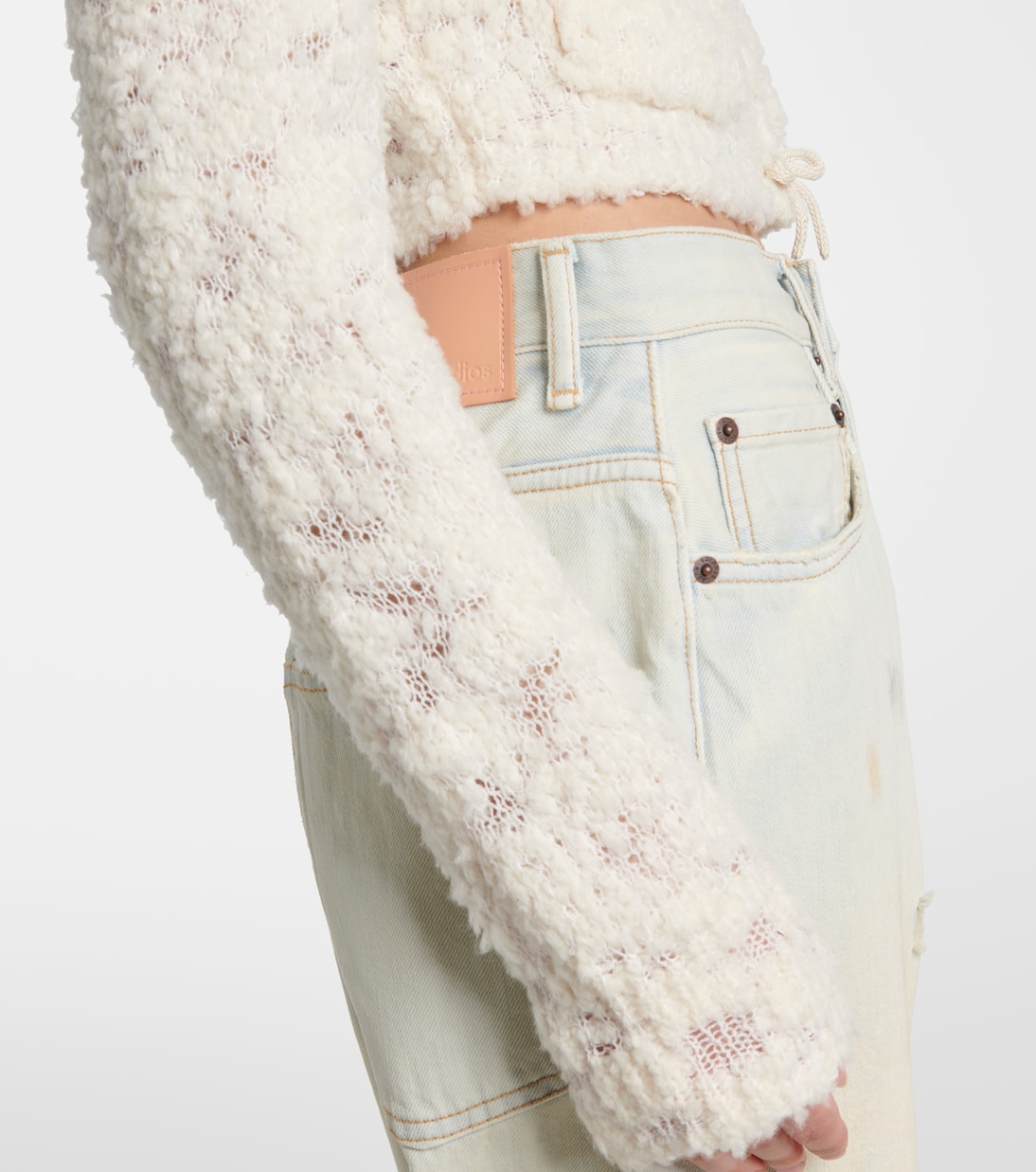 Cardigan cropped in misto lana | Acne Studios