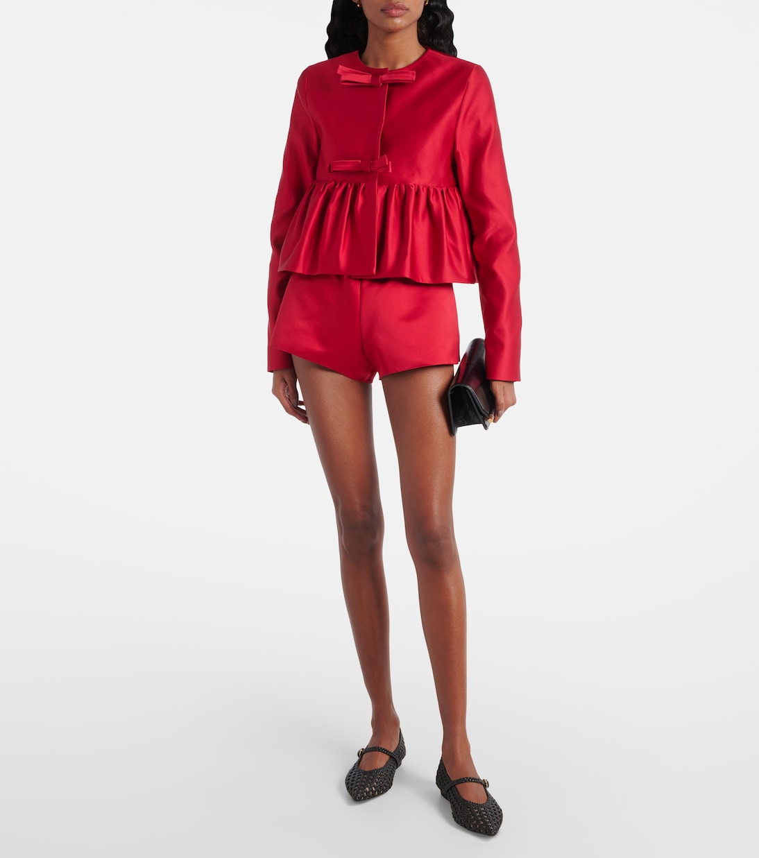 Shorts in raso a vita alta | Giambattista Valli