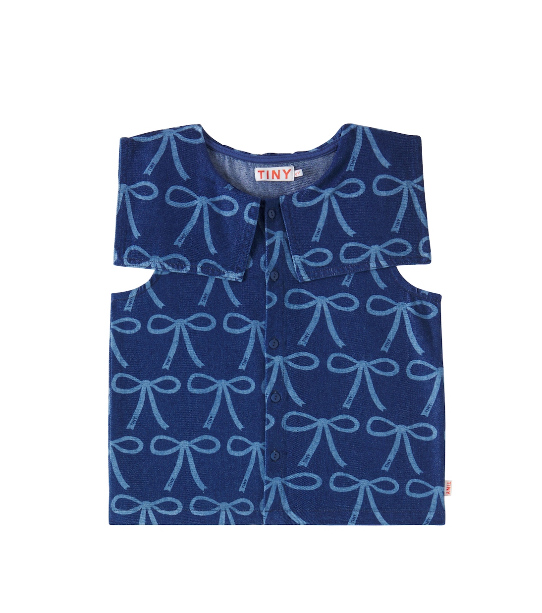 Bluse Bows aus Denim | Tinycottons