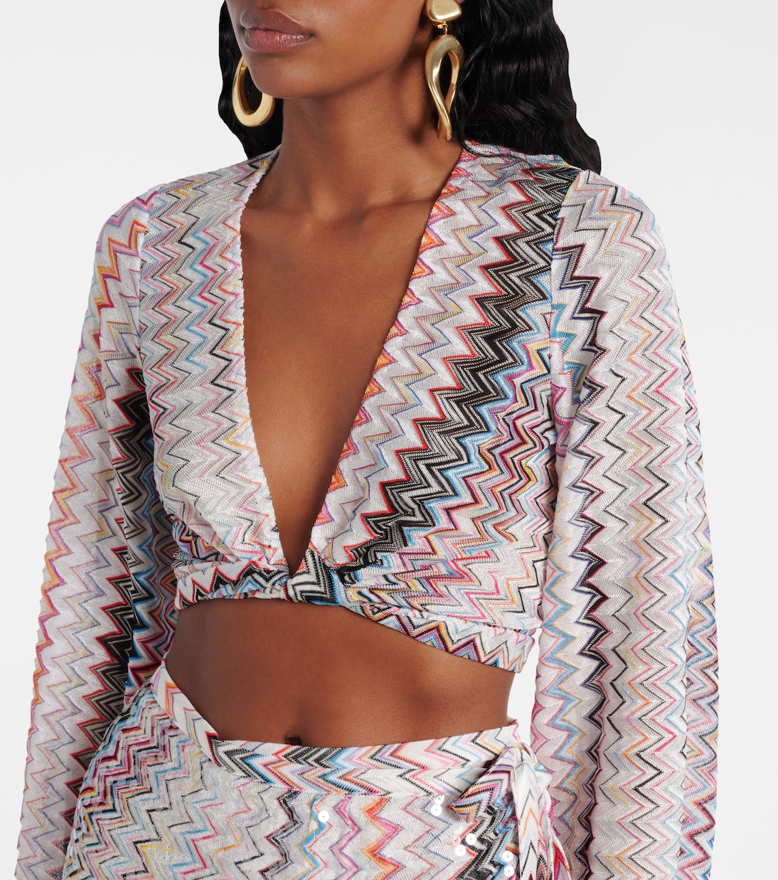 Zigzag cropped blouse | Missoni