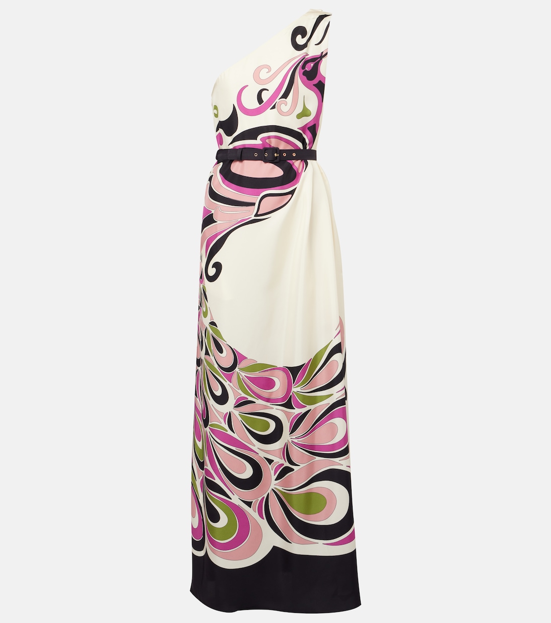 Roy one-shoulder silk twill maxi dress | La DoubleJ