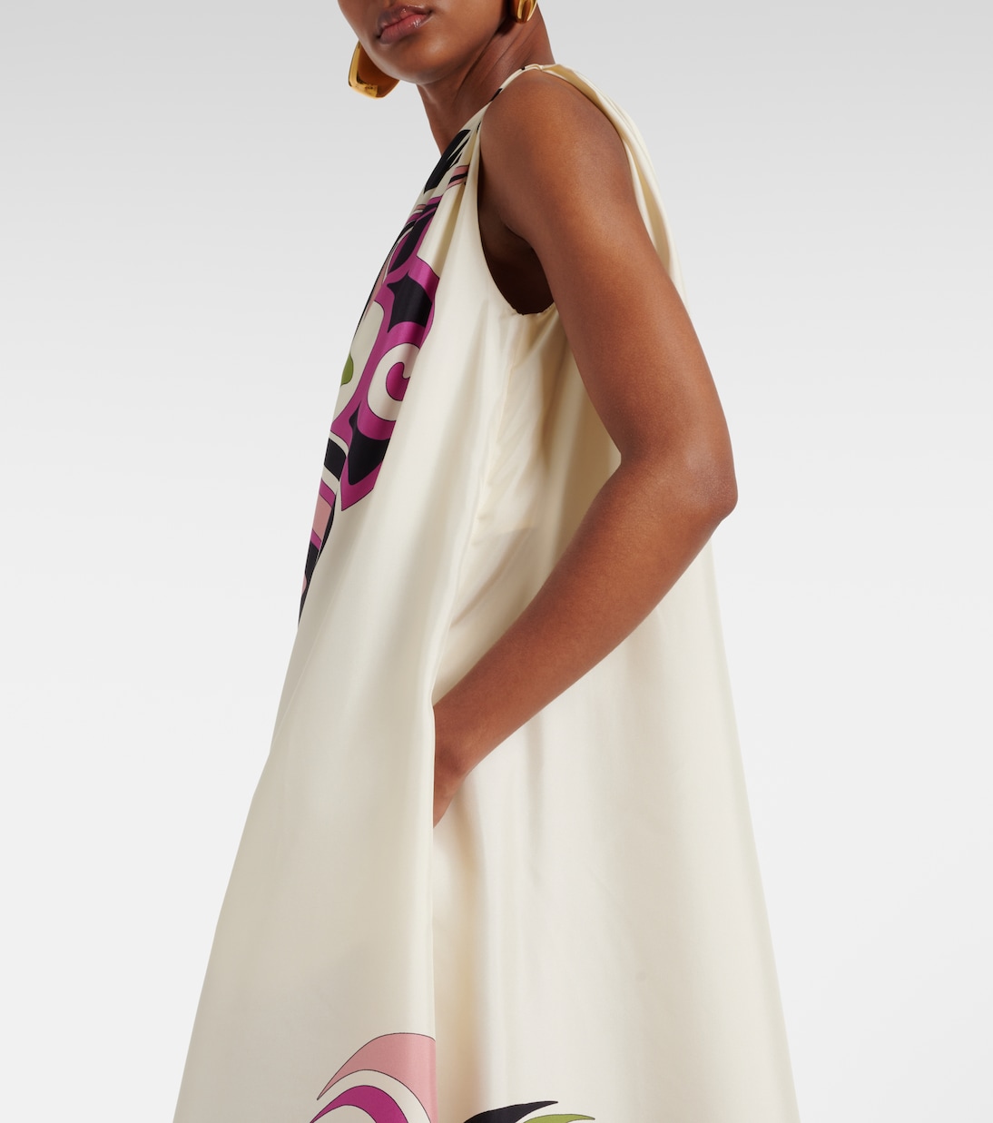 Roy one-shoulder silk twill maxi dress | La DoubleJ