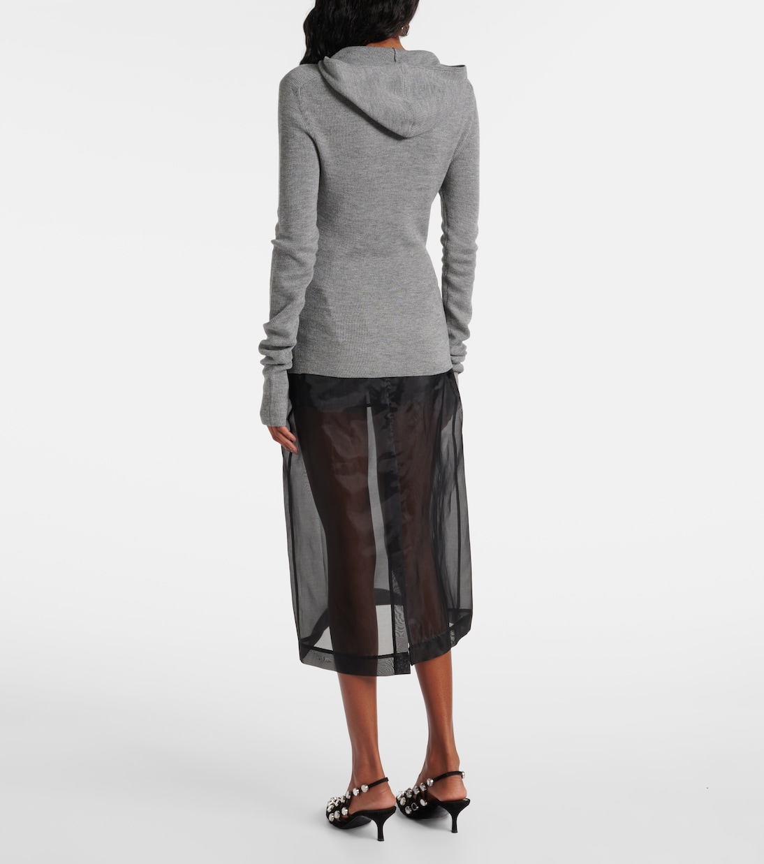 Top Danae in maglia con cappuccio | The Frankie Shop