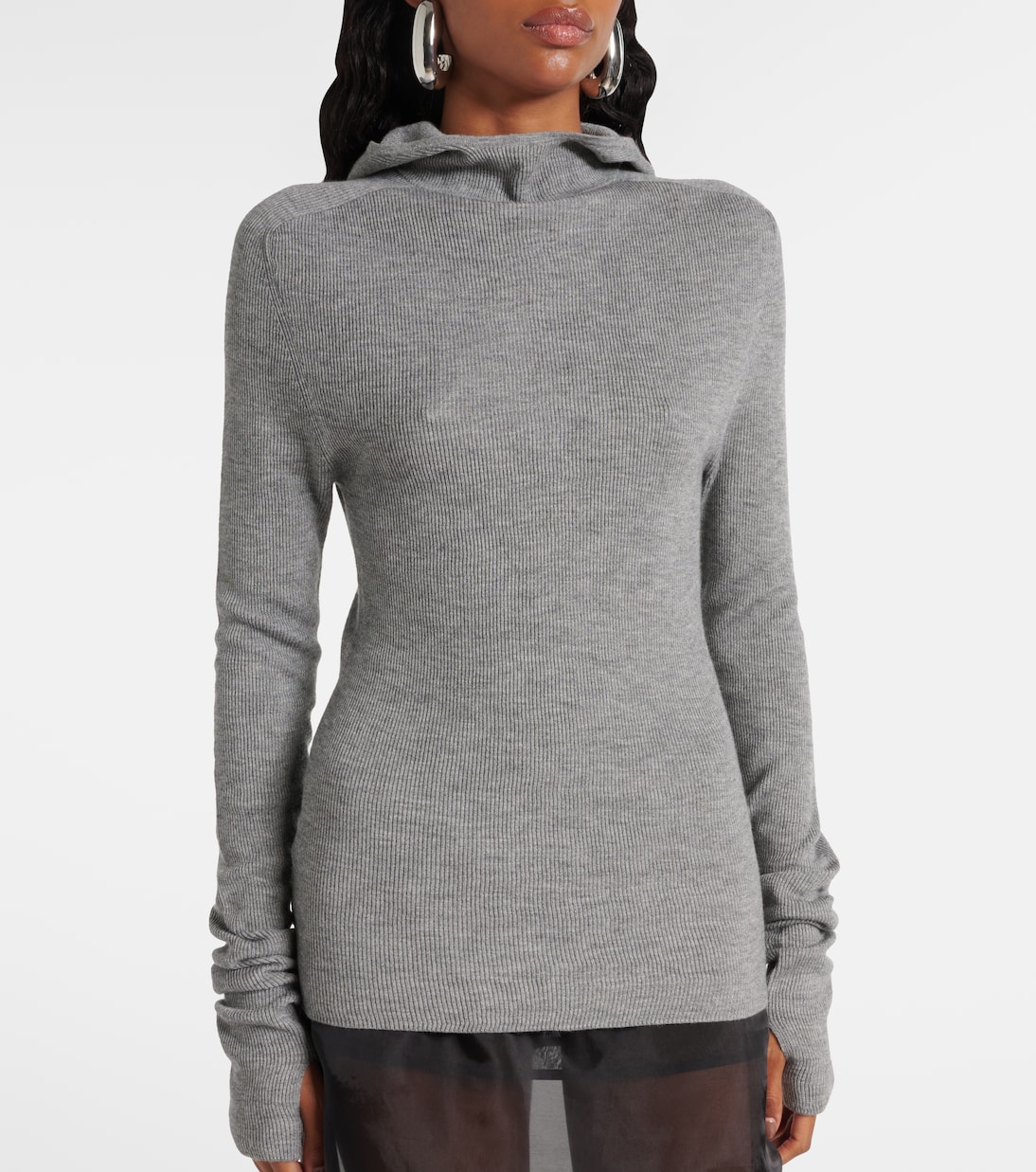 Top Danae in maglia con cappuccio | The Frankie Shop