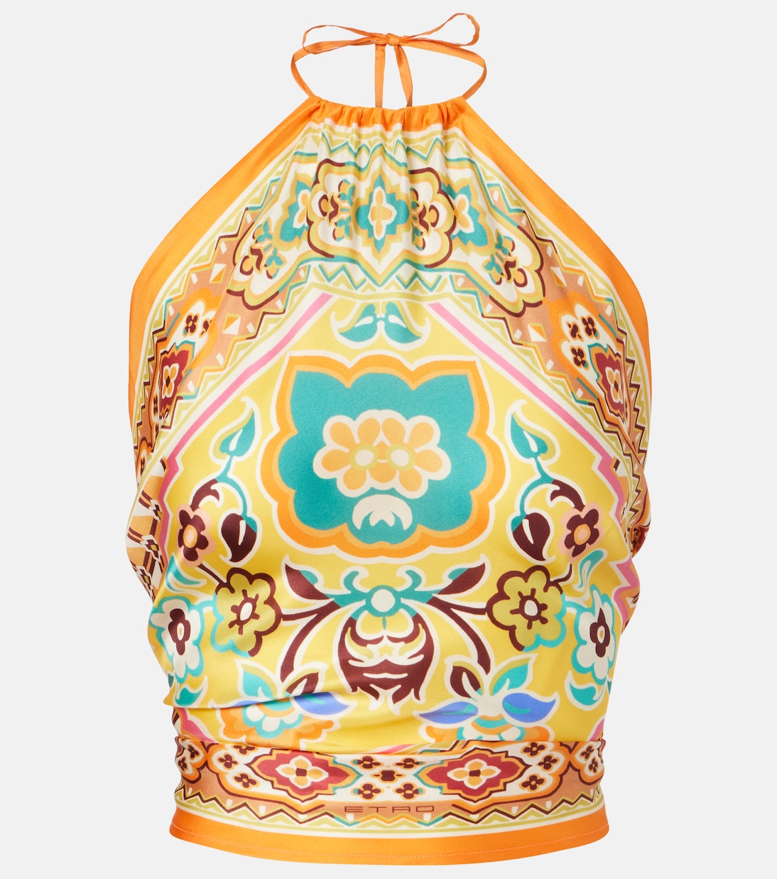 Halterneck printed silk top | Etro