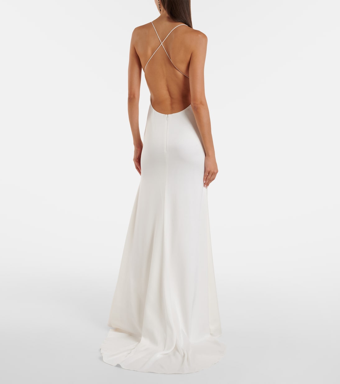 Open-back satin crêpe gown | Alex Perry