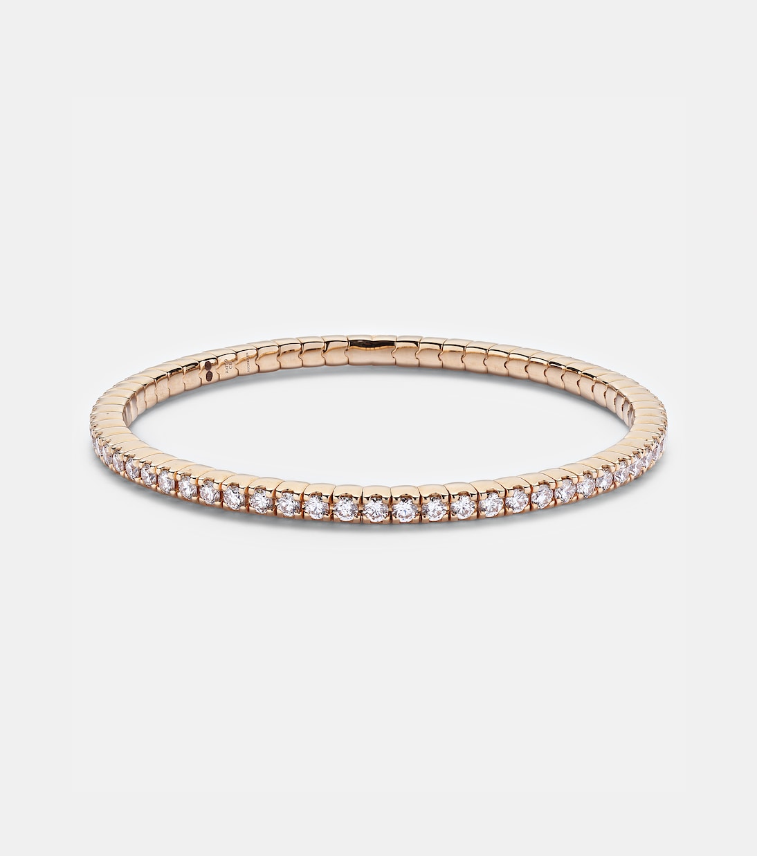 Stretchy 18kt rose gold bracelet with diamonds | Bucherer Fine Jewellery