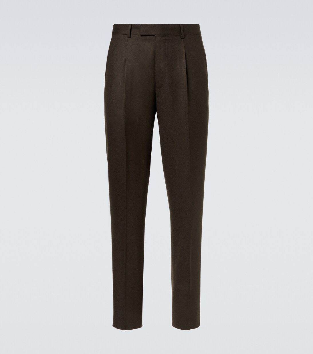 Pantalones tapered de franela de lana | Zegna