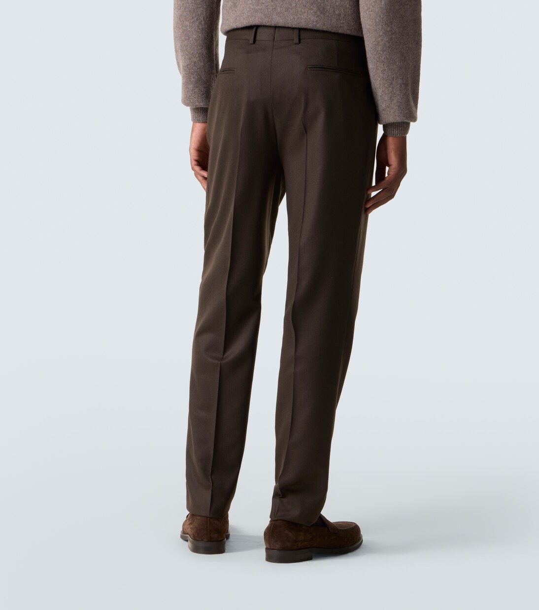 Pantalones tapered de franela de lana | Zegna