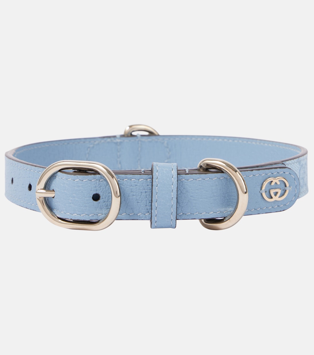 Collare per cani con finiture in pelle GG | Gucci