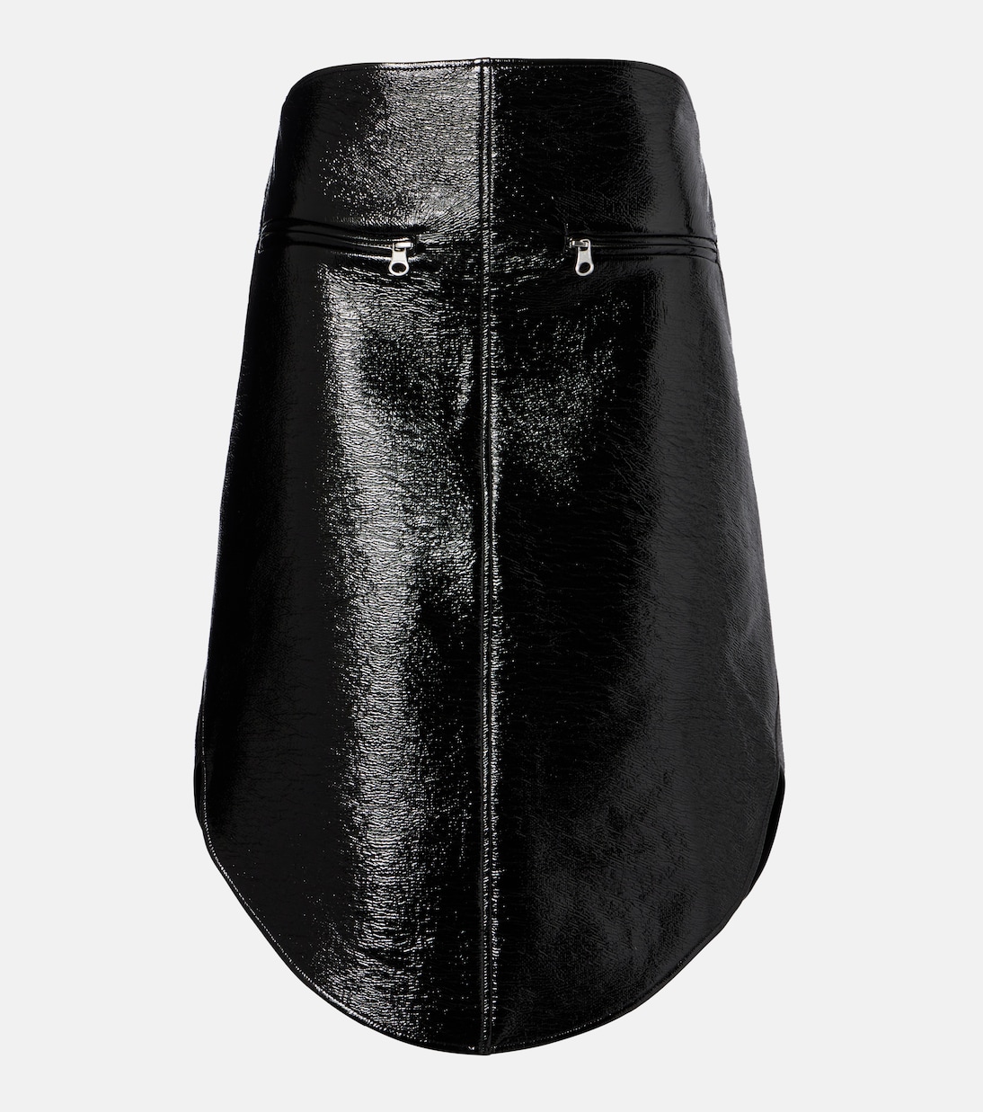 Jupe midi en cuir synthétique | Courrèges