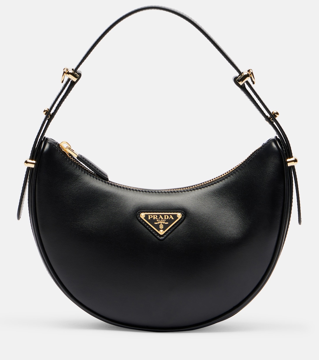 Arqué Small leather shoulder bag | Prada