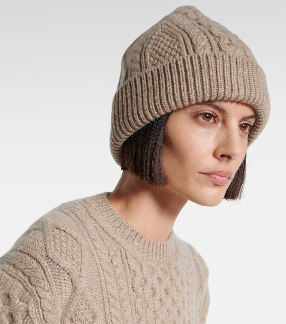 Cable-knit cashmere beanie | Loro Piana