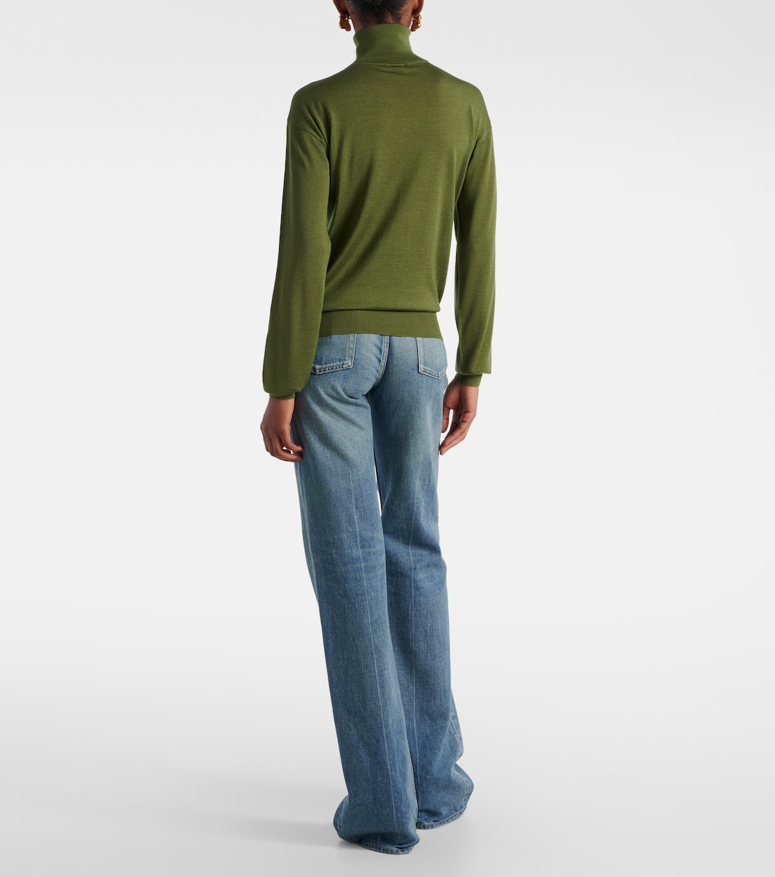 羊毛、羊绒与真丝高领毛衣 | Saint Laurent