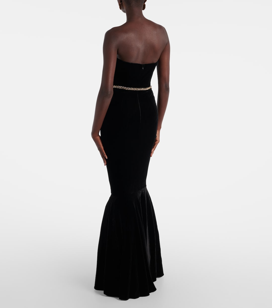 Chain-detail corset gown | Self-Portrait