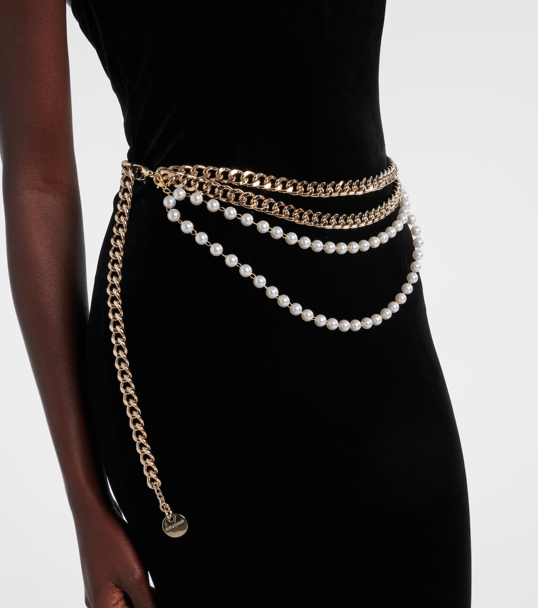 Chain-detail corset gown | Self-Portrait