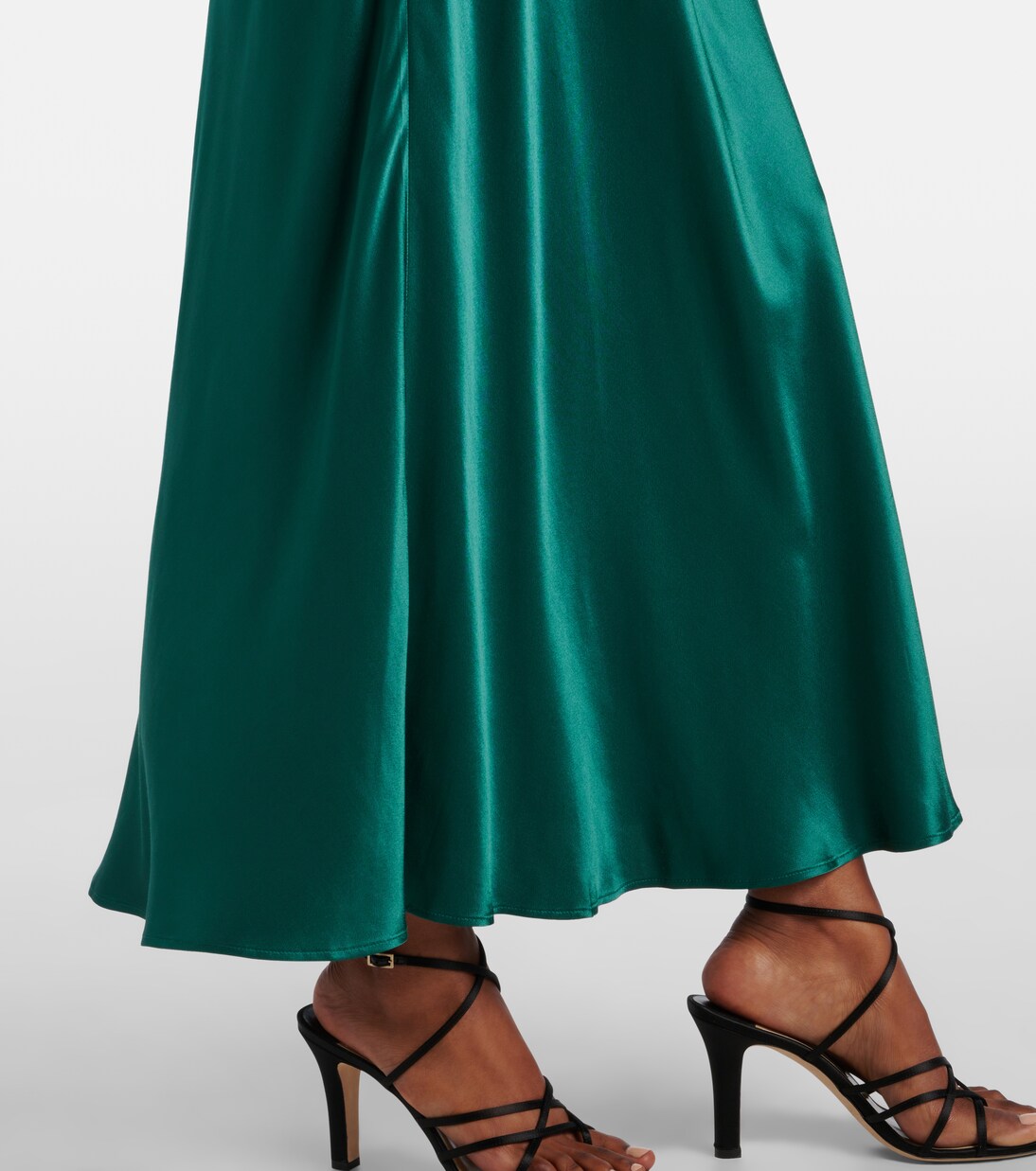 Midikleid Amari aus Satin mit Spitze | Rixo