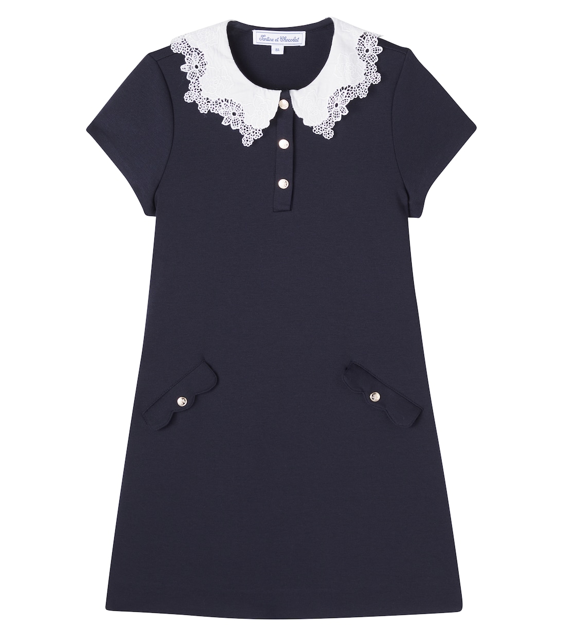 Lace-trimmed cotton dress | Tartine et Chocolat