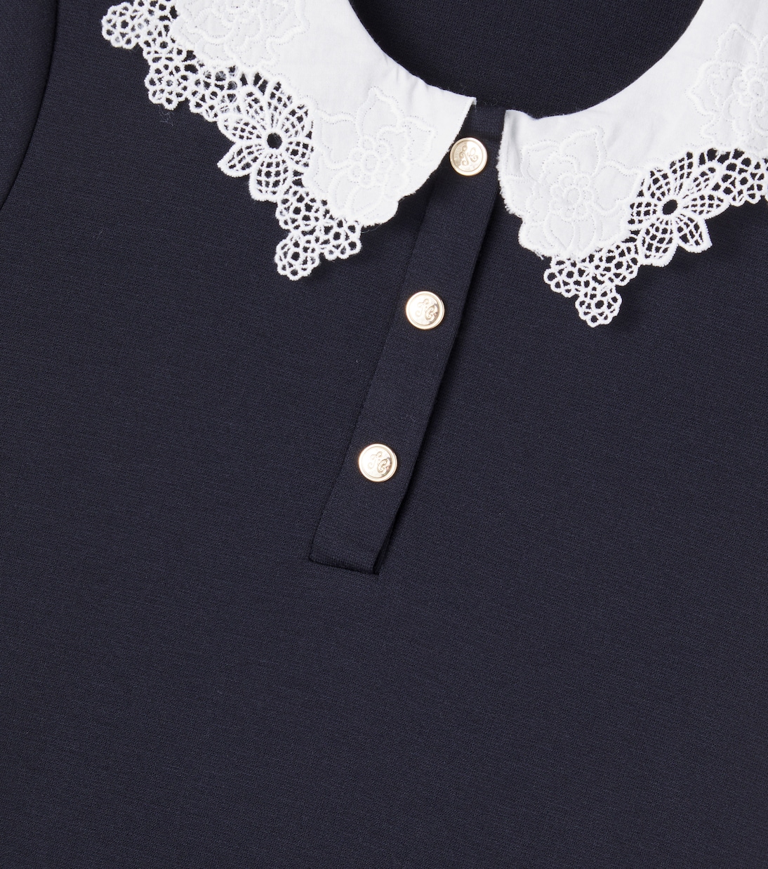 Lace-trimmed cotton dress | Tartine et Chocolat