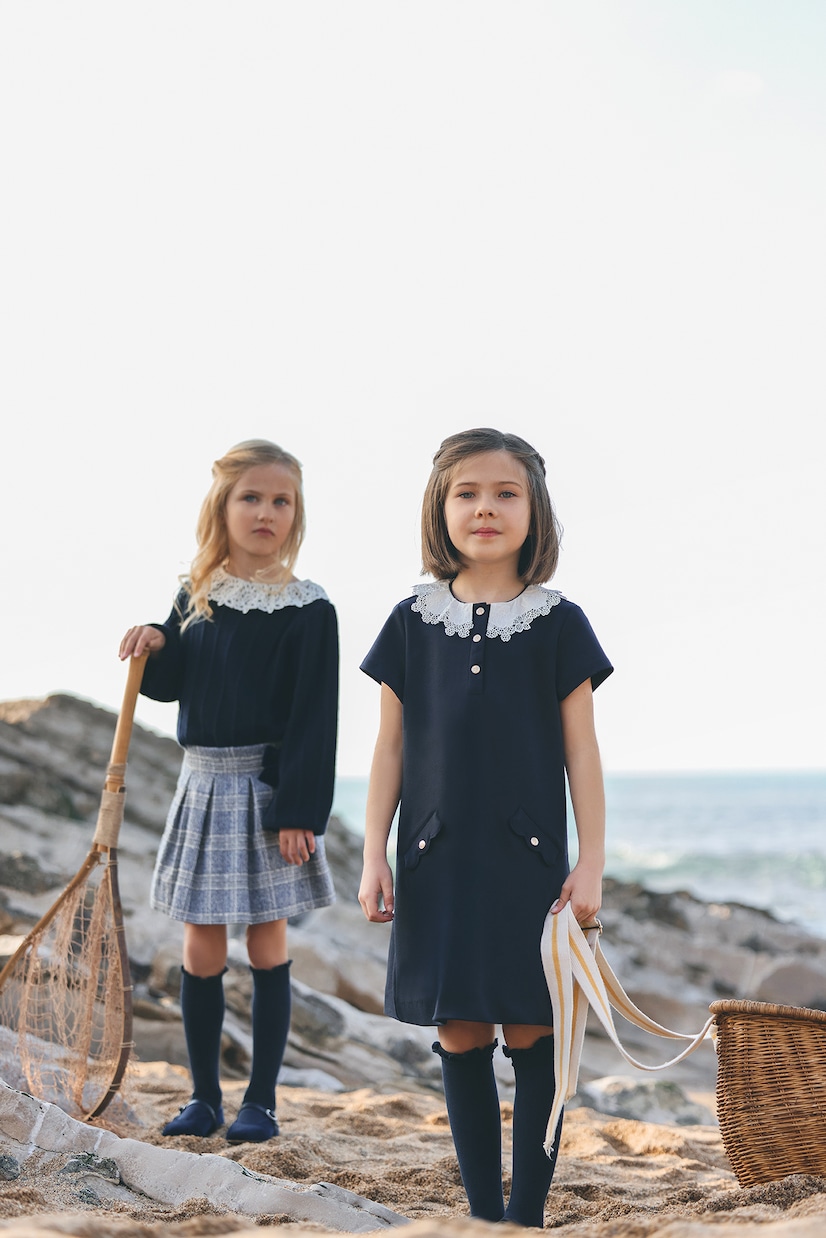 Lace-trimmed cotton dress | Tartine et Chocolat
