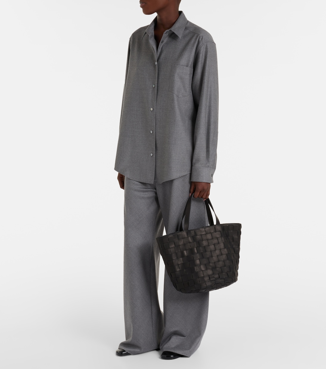 Sisal leather tote bag  | The Row