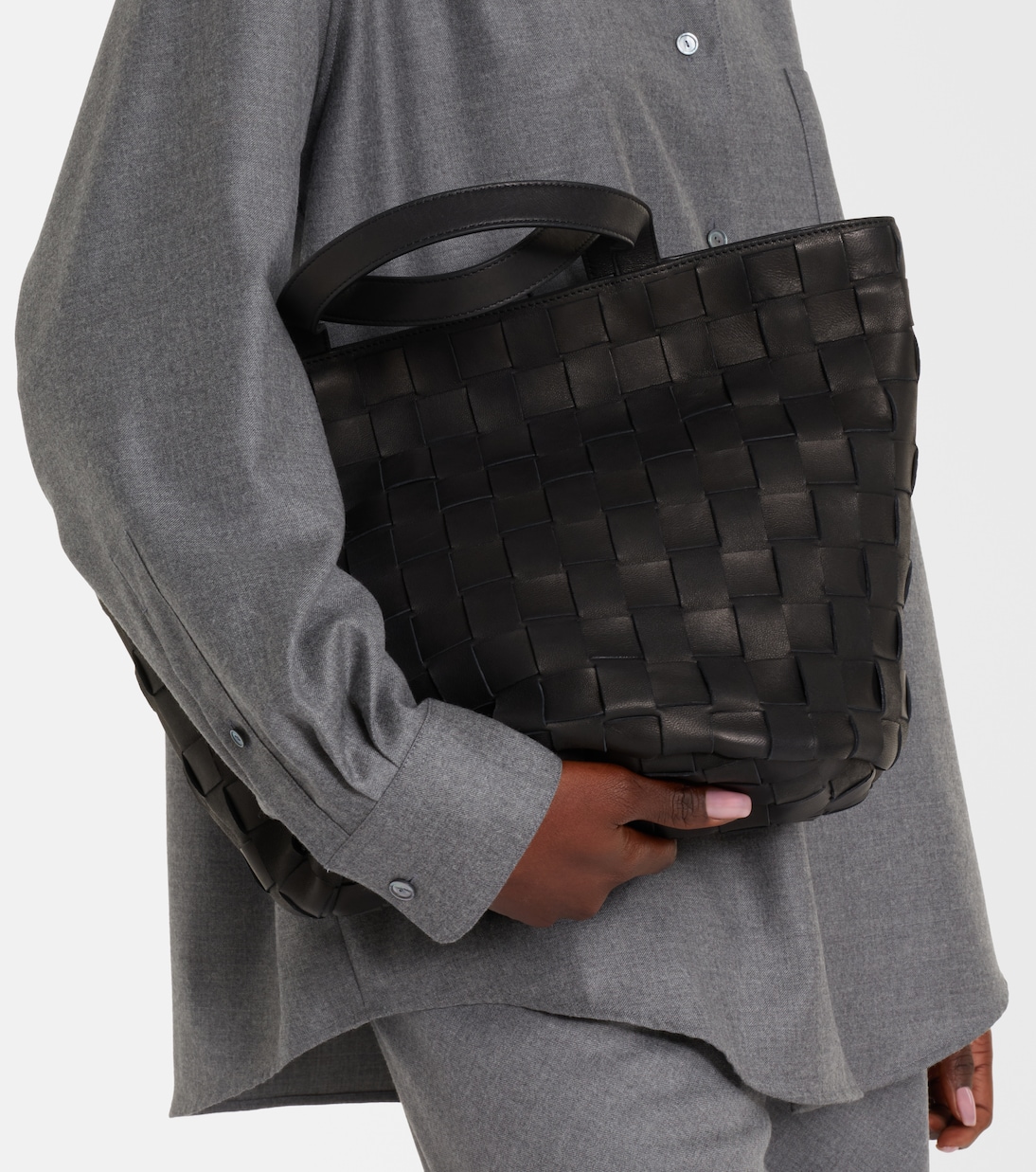 Sisal leather tote bag  | The Row