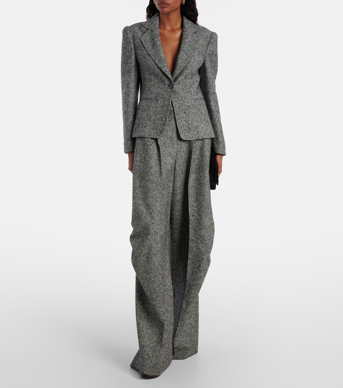 Simone wool and silk tweed wide-leg pants | Max Mara