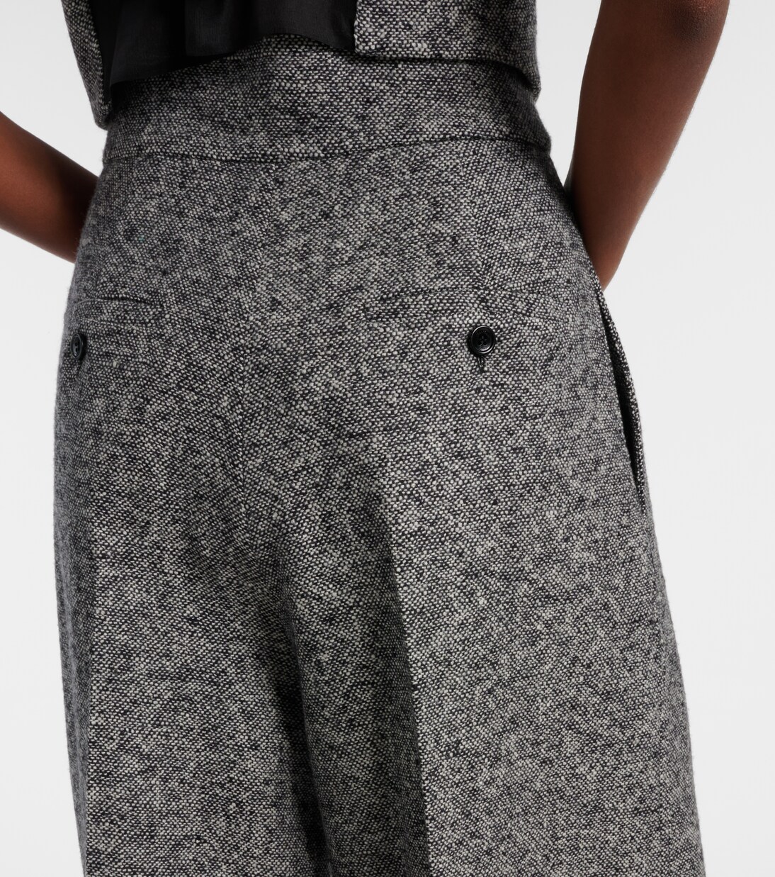 Simone wool and silk tweed wide-leg pants | Max Mara