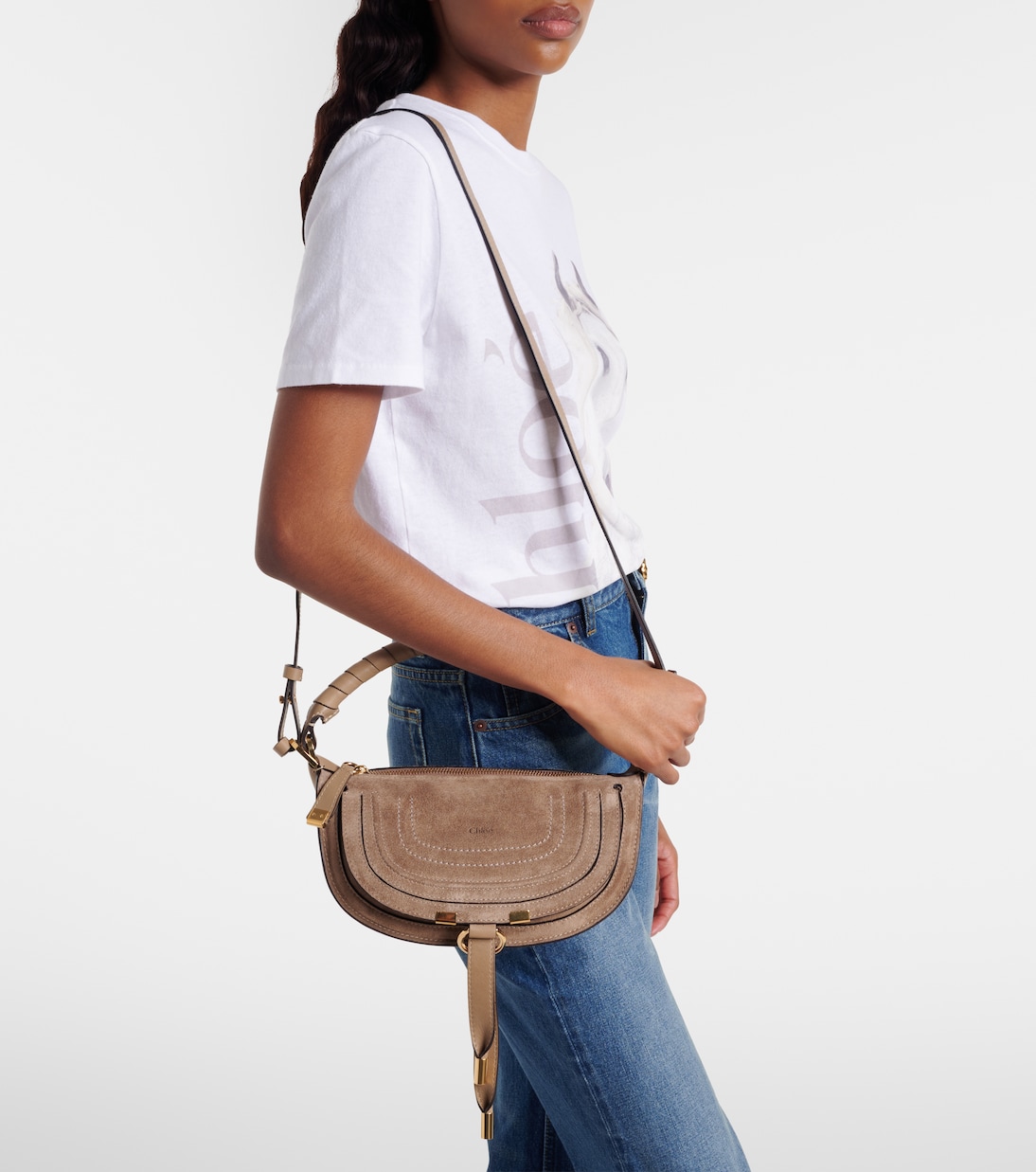 Sac Marcie Mini en daim | Chloé