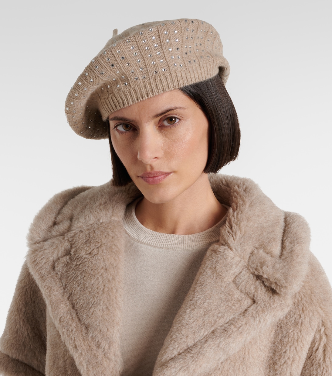 Barett Svelto aus Kaschmir mit Kristallen | Max Mara