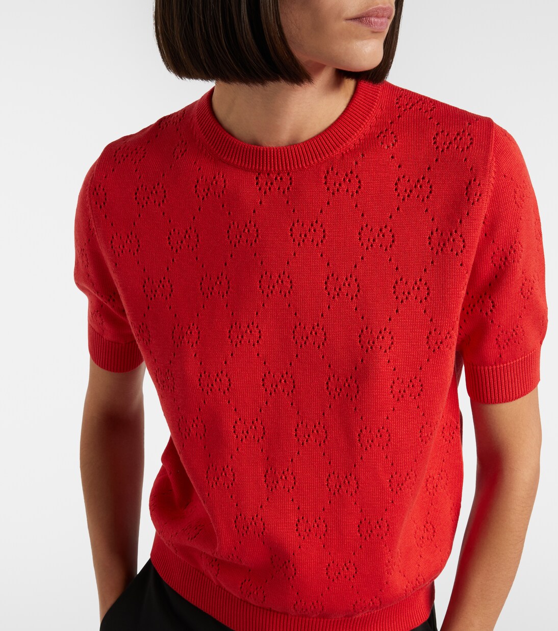 GG pointelle silk and cotton sweater | Gucci