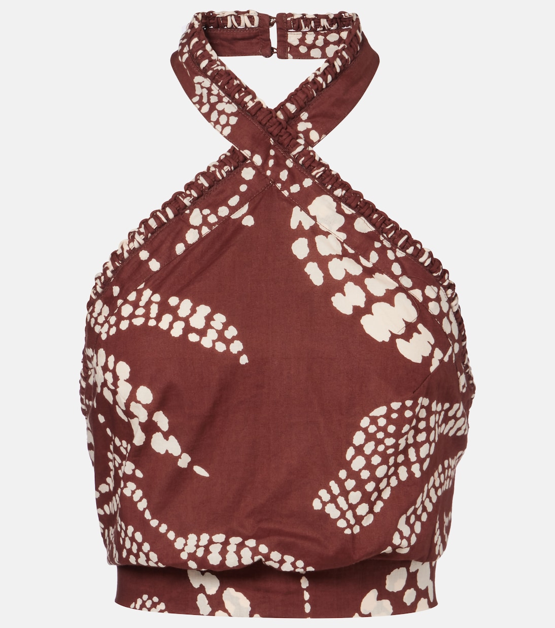 Bedrucktes Cropped-Top Suma aus Baumwolle | Poupette St Barth