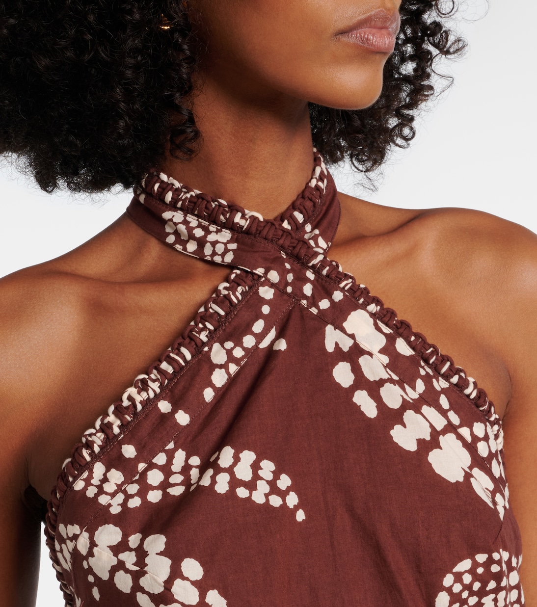 Bedrucktes Cropped-Top Suma aus Baumwolle | Poupette St Barth