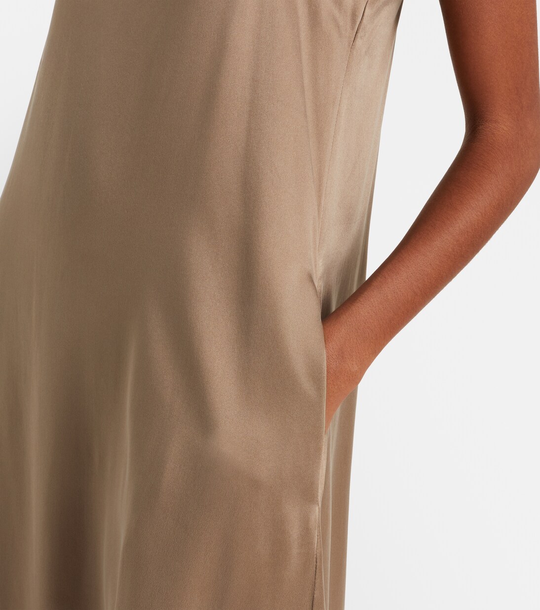 Robe longue Melfi en soie | Asceno