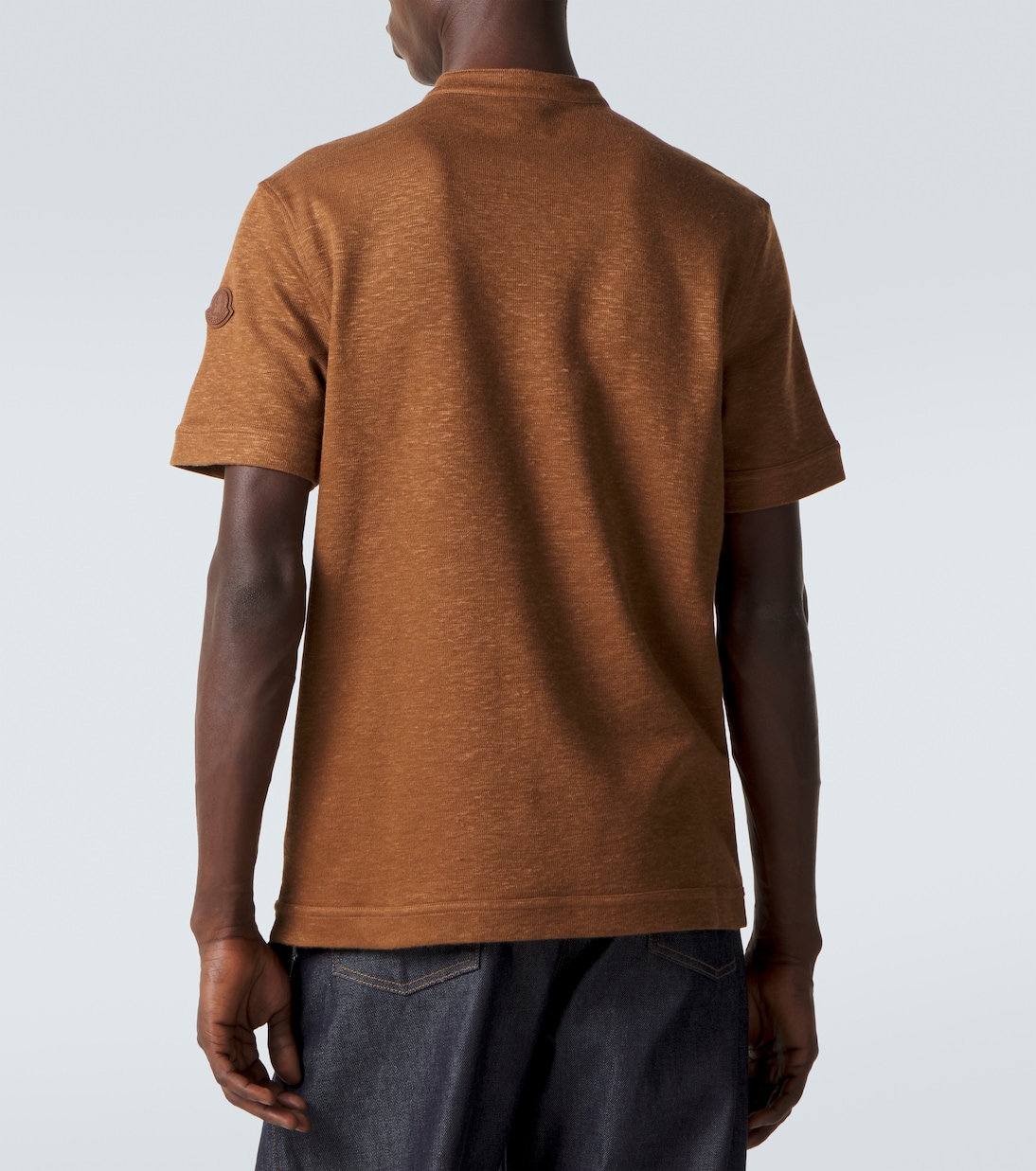 Cotton and linen-blend polo shirt | Moncler