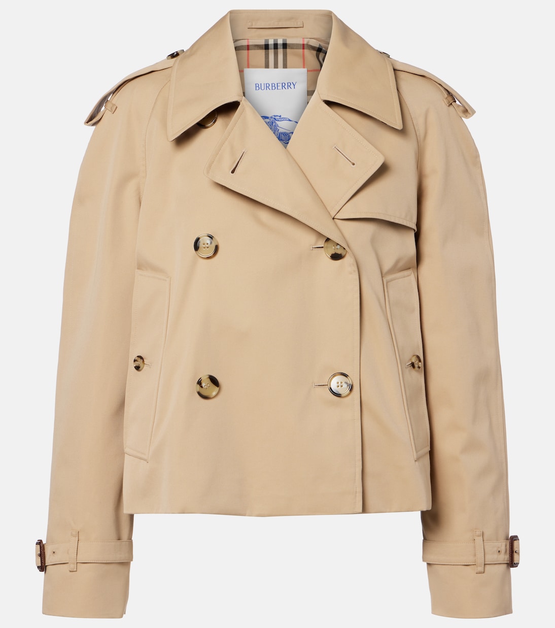 Cropped cotton gabardine jacket | Burberry