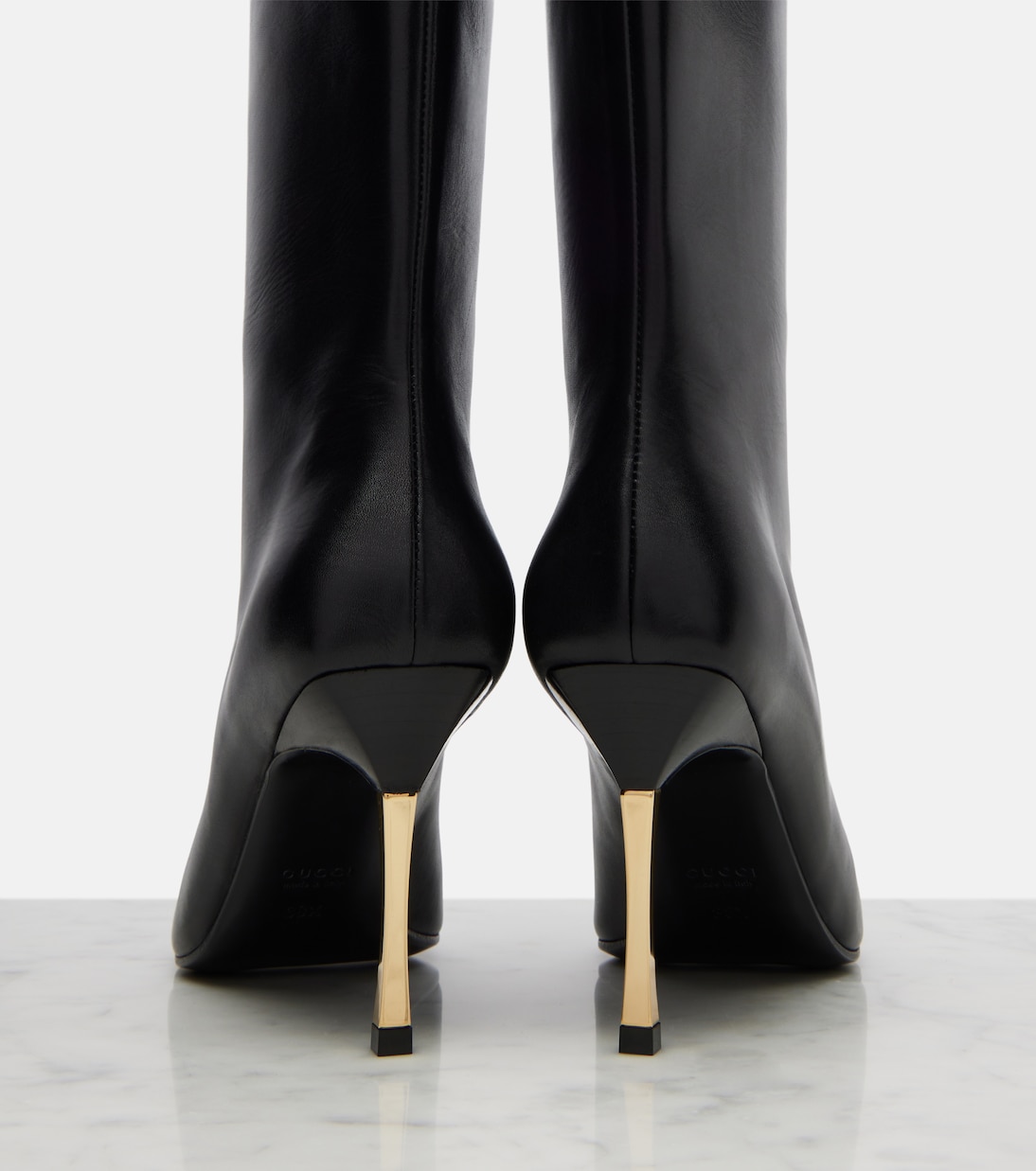 Bombshell leather knee-high boots | Gucci