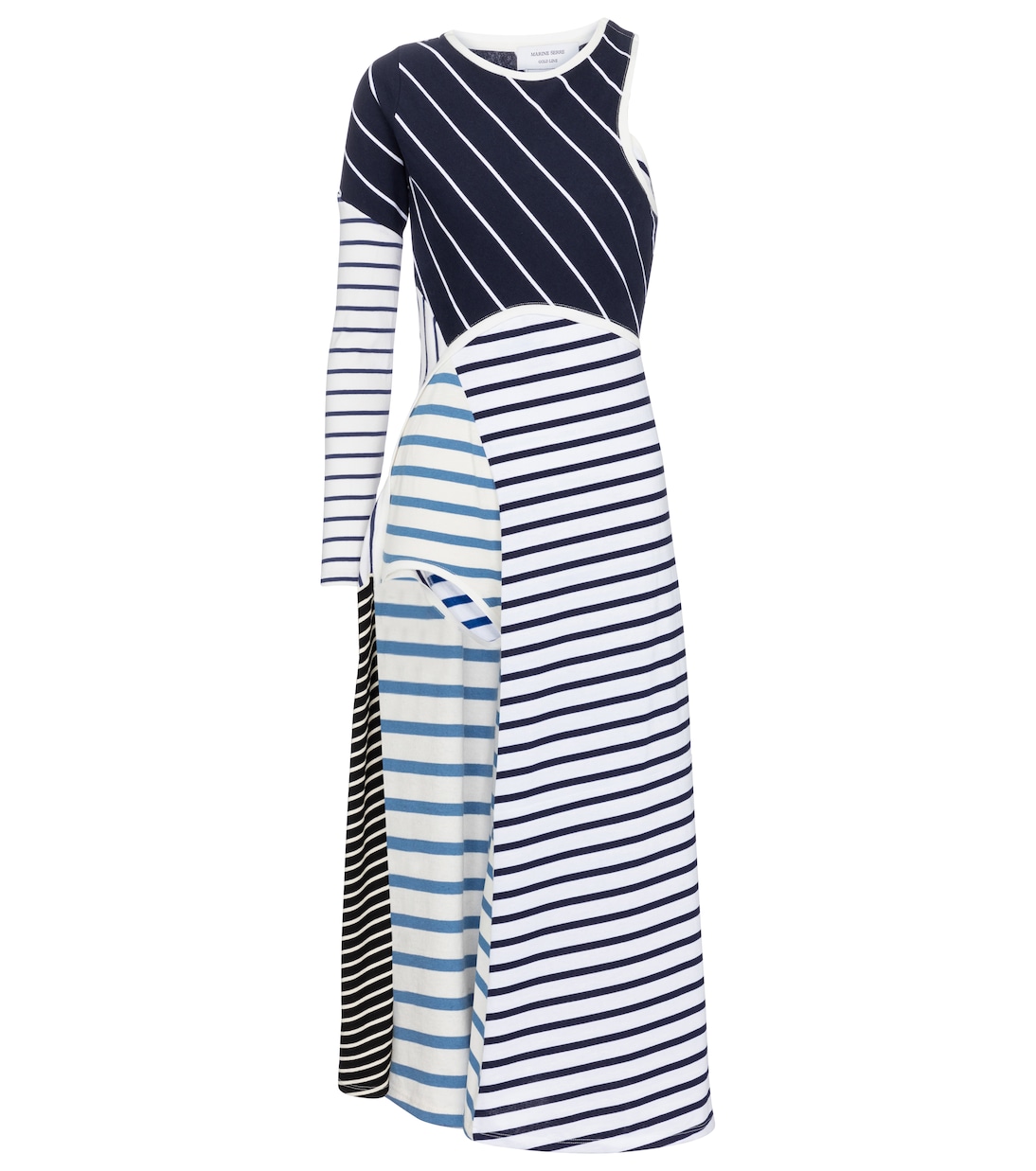 Striped cotton midi dress | Marine Serre