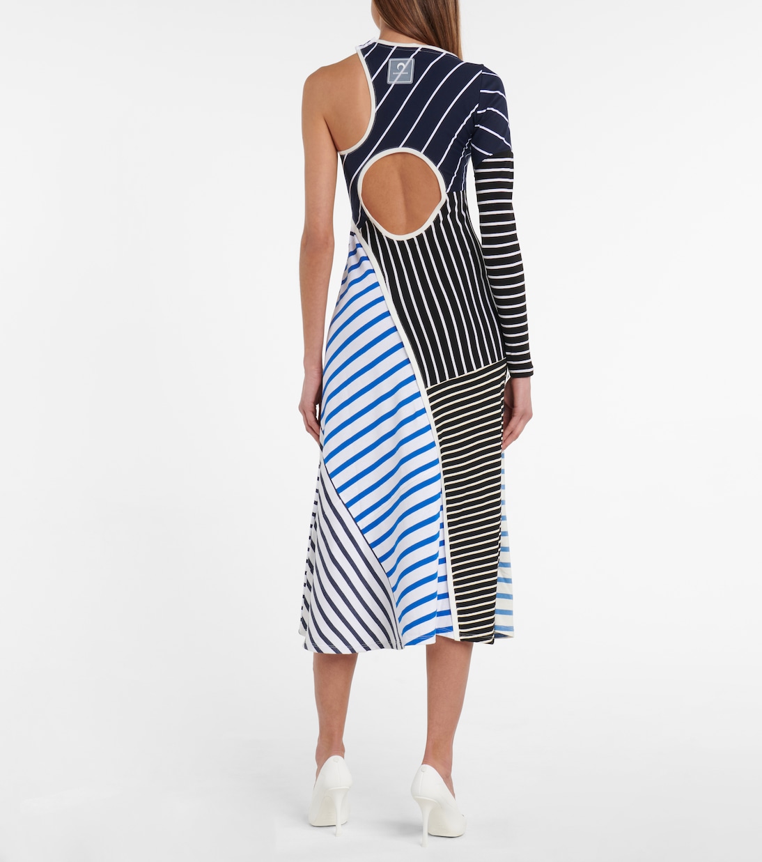 Striped cotton midi dress | Marine Serre