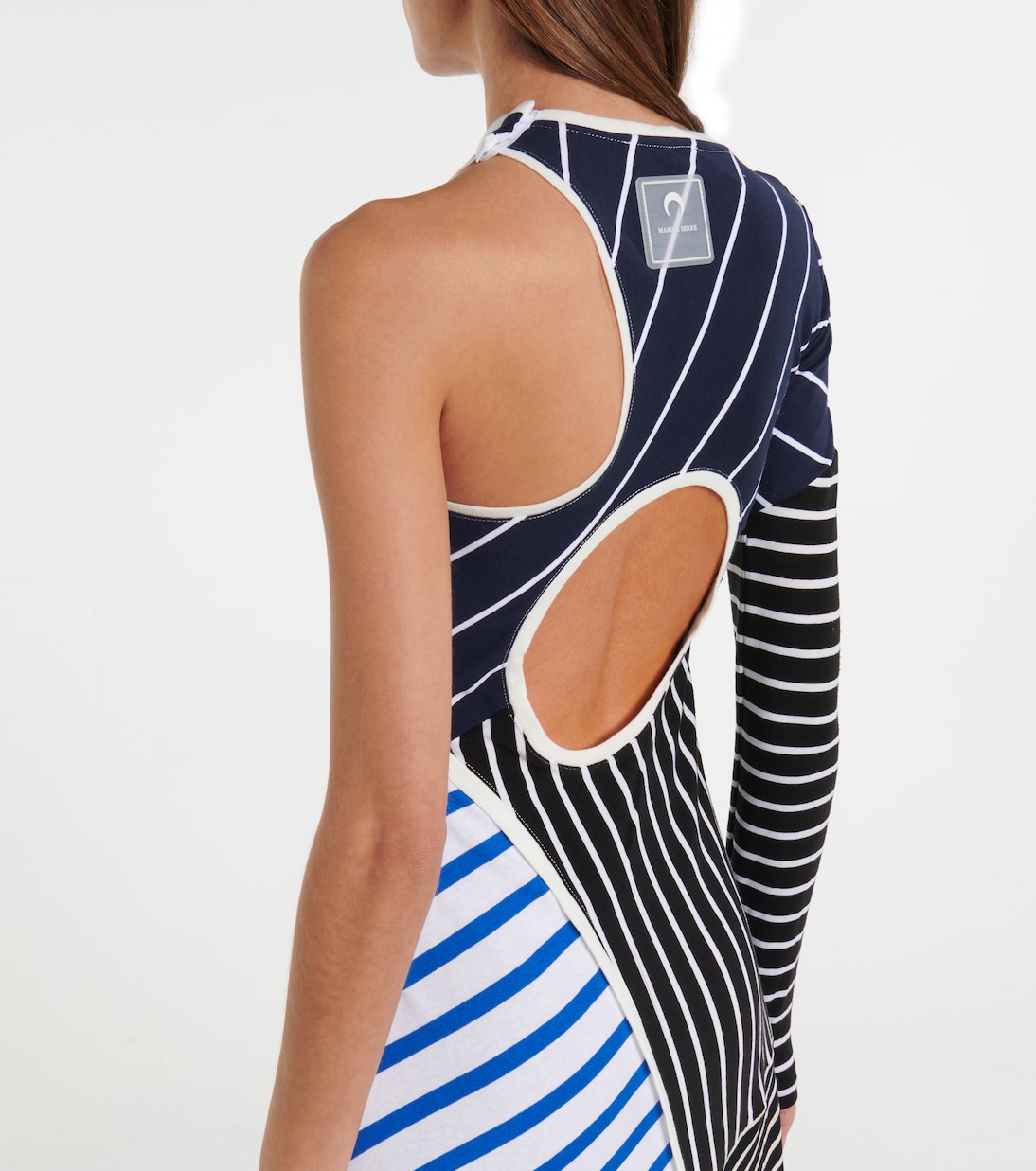 Striped cotton midi dress | Marine Serre