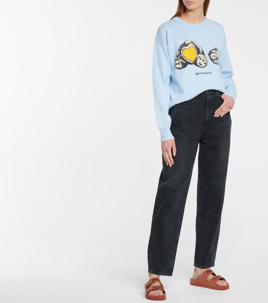 Logo suede sandals  | Palm Angels