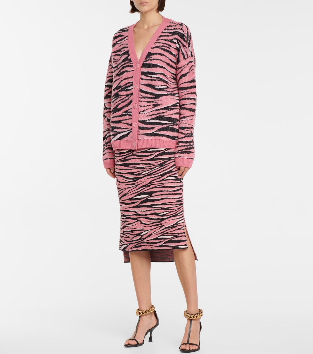Falda midi Animal en jacquard | Stella McCartney