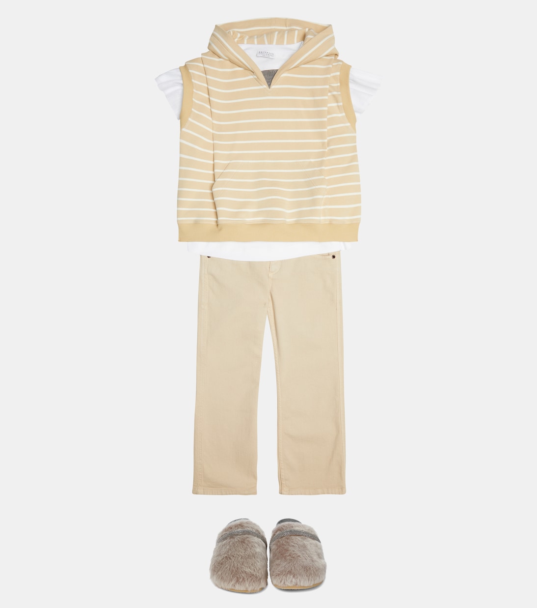 Pull en coton à ornements | Brunello Cucinelli Kids
