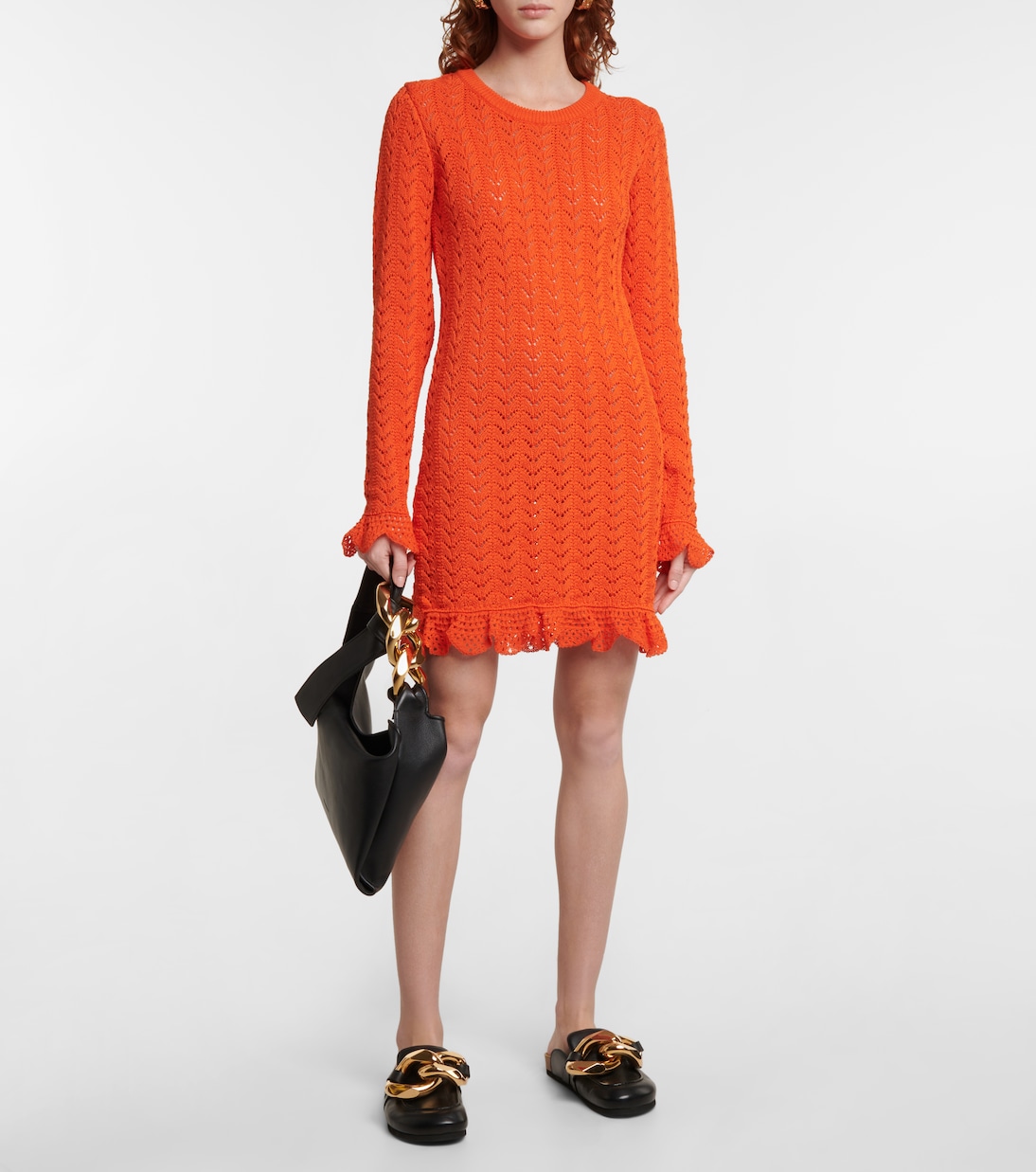 Open-knit cotton minidress | JW Anderson
