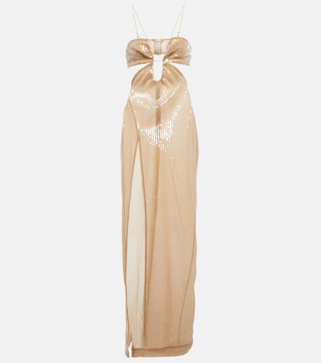 Sequined cutout maxi dress | Nensi Dojaka